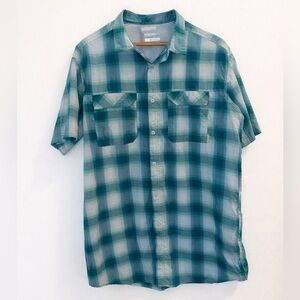 🌿 Columbia Omni-Shade Plaid Button-Up Shirt – Men’s XL 🌿